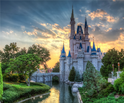 Cinderella Castle at Sunset